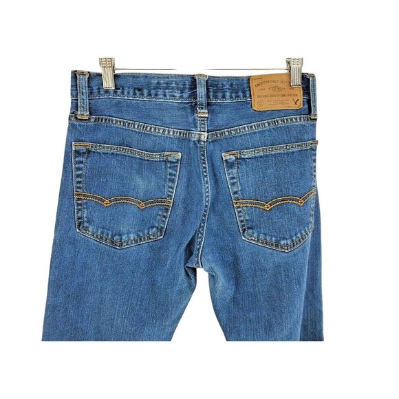 American Eagle Outfitters Jeans Men's Size 28x30 Slim Core Flex Medium Wash - Picture 4 of 7